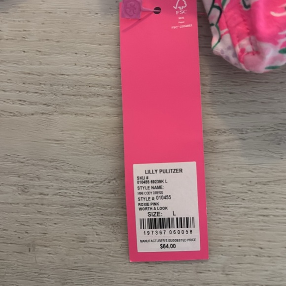 Lilly Pulitzer Pink Floral Kids Dress size Large (8-10) - Picture 2 of 4